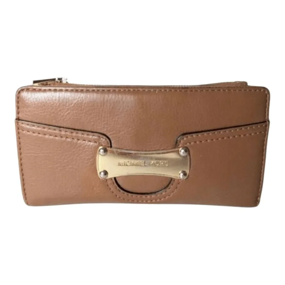 MICHAEL KORS Saratoga Camel Leather Wallet